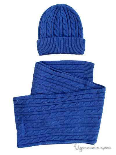 Комплект(шапка+шарф) Borelli, цвет синий