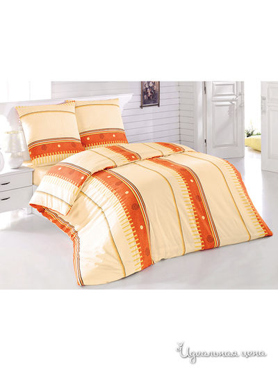 Комплект постельного белья Евро Тет-а-Тет, цвет оранжевый