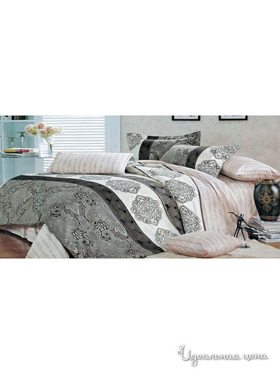 Комплект постельного белья двуспальный Танаис, цвет бежевый, серый