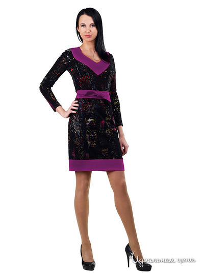Платье Giulia Rossi, цвет черный, фиолетовый