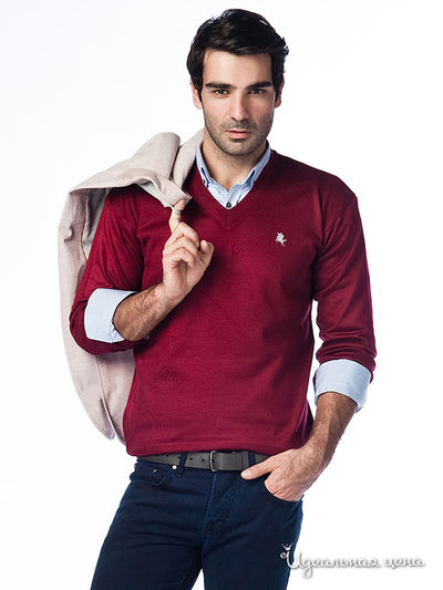 Пуловер Saint Laurent, цвет бордовый
