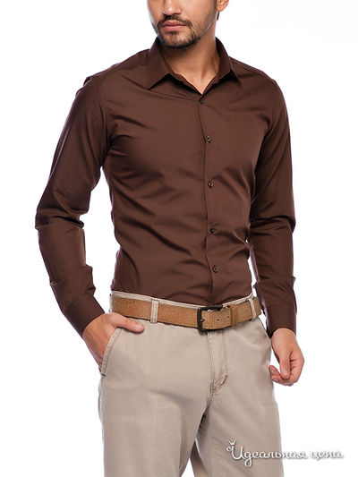 Рубашка Saint Laurent, цвет коричневый