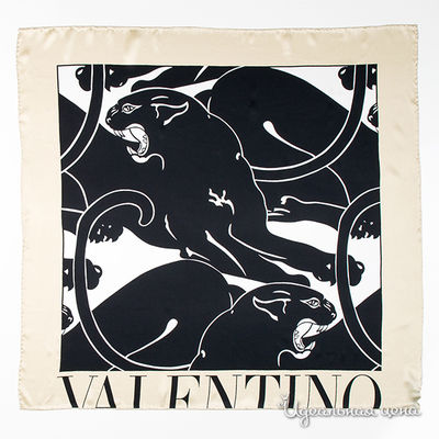 Платок Valentino женский, цвет бежевый / черный