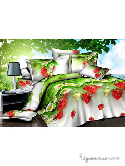 Комплект постельного белья, 1,5-спальный Caprice, цвет клубника