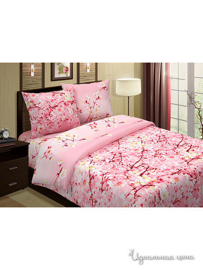 Комплект постельного белья, 1,5-спальный Pastel, цвет розовый