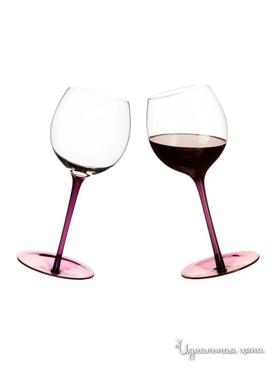Качающиеся бокалы для вина, 2 шт Sagaform, цвет розовый