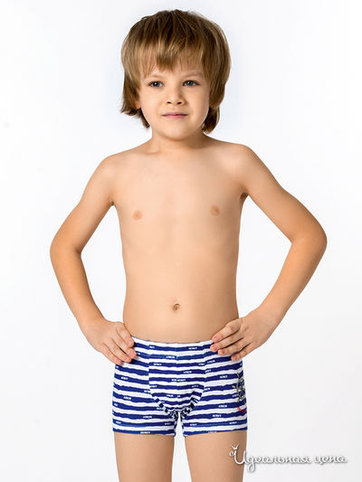 Трусы-шорты Nirey для мальчика, цвет синий, белый