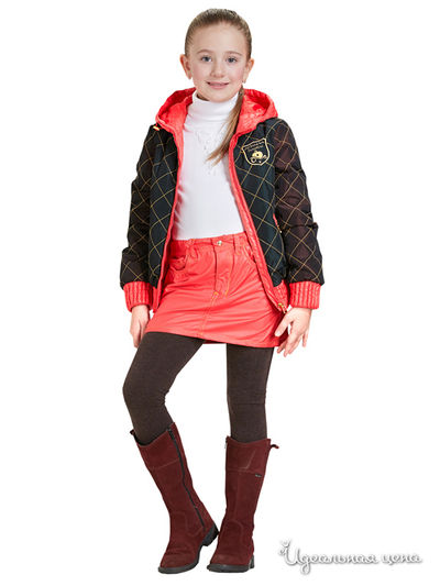 Костюм: куртка, юбка Some Pumpkins, цвет коричневый, коралловый