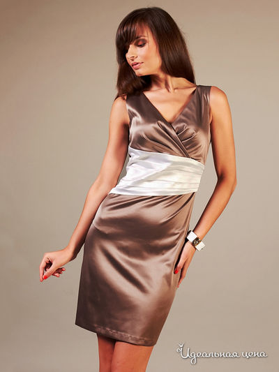 Платье Vera Fashion, цвет коричневый, бежевый