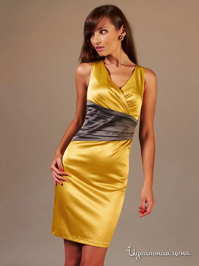 Платье Vera Fashion, цвет желтый, коричневый