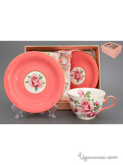 Чайный набор, 4 предмета, 250 мл Elan Gallery, цвет розовый