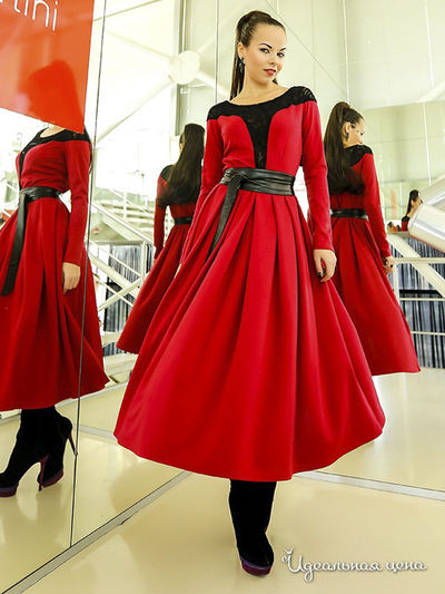 Платье Vision Fashion Store, цвет красный