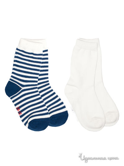 Носки, 2 пары Button Blue для мальчика, цвет синий, белый