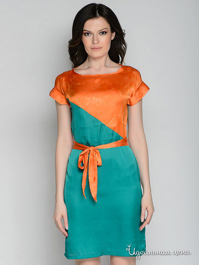 Платье Xarizmas, цвет бирюзовый, оранжевый