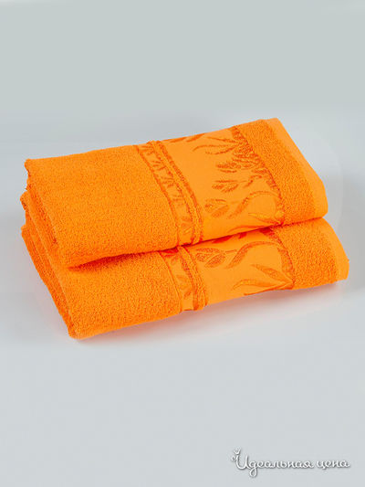 Полотенце, 40х75 см Португалия, цвет оранжевый