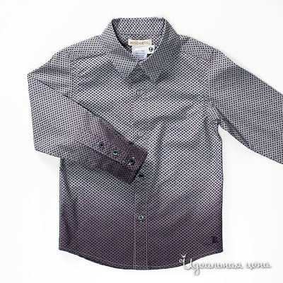 Рубашка Krickets для мальчика, цвет серый / тускло-фиолетовый, рост 124-154 см