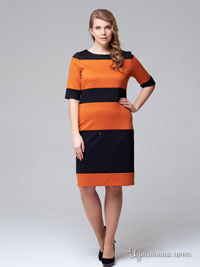 Платье Amarti, цвет оранжевый, черный