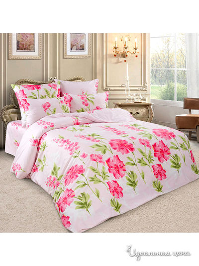 Комплект постельного белья, 1,5-спальный Letto, цвет розовый