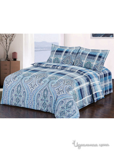 Комплект постельного белья 1.5-спальный Softline, цвет голубой
