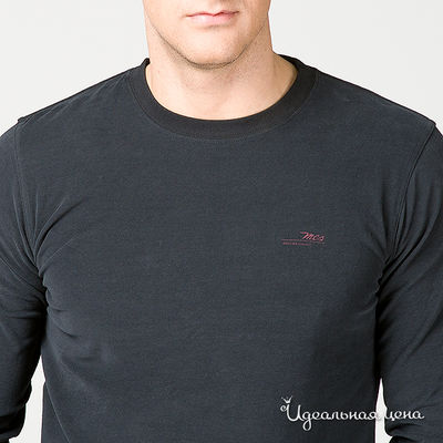Мужская футболка с длинным рукавом , черная