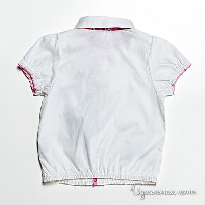 Блузка Mir Detstva для девочки, цвет белый / розовый / голубой, рост 98-140 см