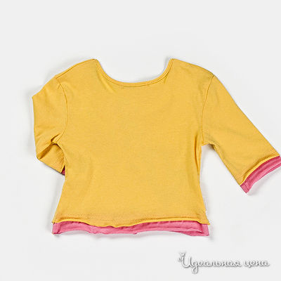 Лонгслив Mir Detstva для девочки, цвет желтый / розовый, рост 62-86 см