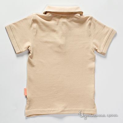 Рубашка-поло бежевая для мальчика, рост 104-122 см