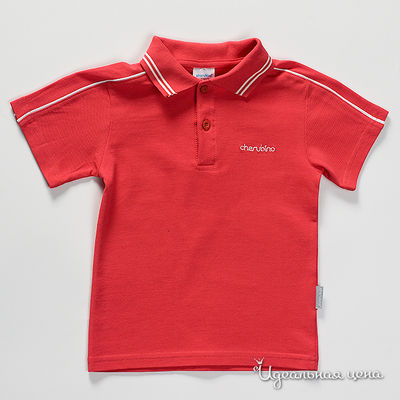Рубашка-поло красная для мальчика, рост 104-122 см