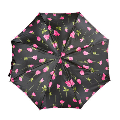Зонт черный/розовый