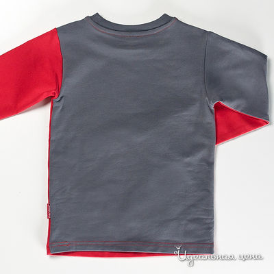 Джемпер красно-серый для мальчика, рост 104-122 см