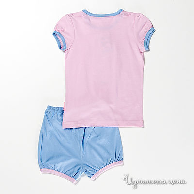 Комплект розово-голубой для девочки: рост 80-98 см