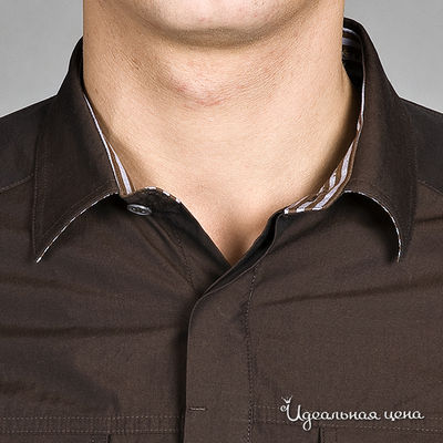 Рубашка GAS мужская, цвет коричневый