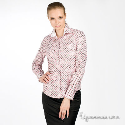 Рубашка Alonzo Corrado женская, цвет белый / красная полоска