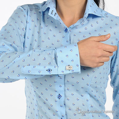 Рубашка Alonzo Corrado женская, цвет голубой