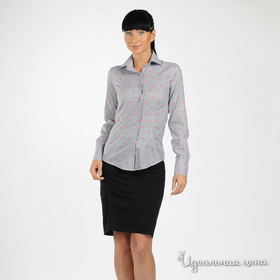 Рубашка Alonzo Corrado женская, цвет серый / принт огурцы