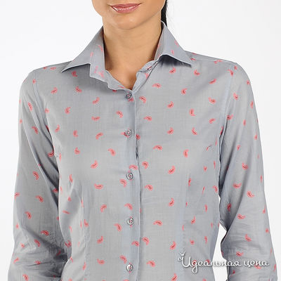 Рубашка Alonzo Corrado женская, цвет серый / принт огурцы