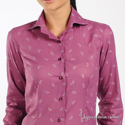 Рубашка Alonzo Corrado женская, цвет фуксия / принт турецкий огурец