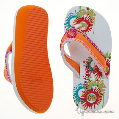 Пляжные тапочки De Fonseca детские, цвет оранжевый