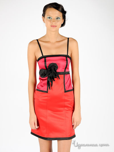 Платье Rinascimento, цвет цвет красный / розовый / черный