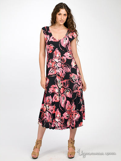 Платье MadamT, цвет черно-розовое