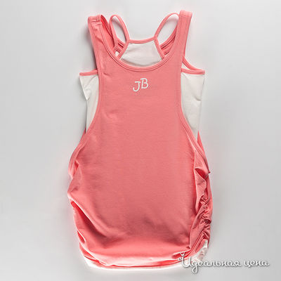 Туника Jolly Bambolly для девочки, цвет розовый / белый, рост 104-128см