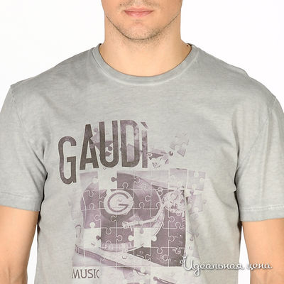 Футболка GAUDI мужская, цвет светло-серый
