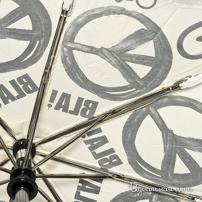 Зонт Moschino унисекс, цвет бежевый / черный