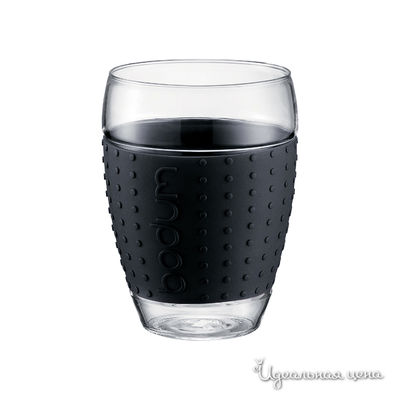 Набор бокалов Bodum, цвет черный, 0,45 л.