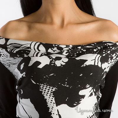 Блуза трикотажная Bambolita с принтом, черная