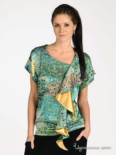 Блуза Mari-Line, цвет цвет зеленый / мультиколор