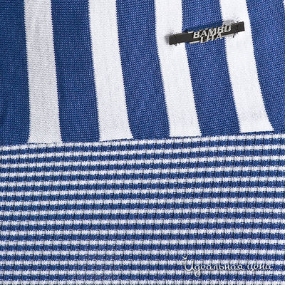 Блуза трикотажная Bambolita в полоску с рукавом-реглан, синяя
