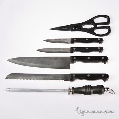 Набор ножей, мусат и ножницы в комплекте Fortuna