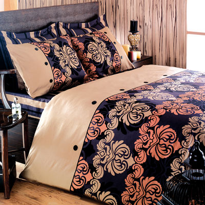 Комплект постельного белья Issimo ESTA, цвет коричневый / фиолетовый, 1,5-спальный