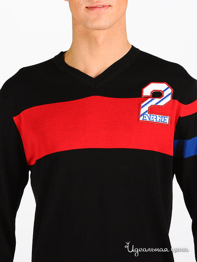 Пуловер Energie мужской, цвет черный / красный